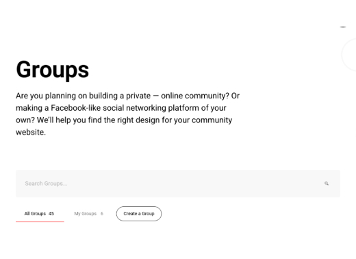 BuddyBuilder community UI — directory listing
