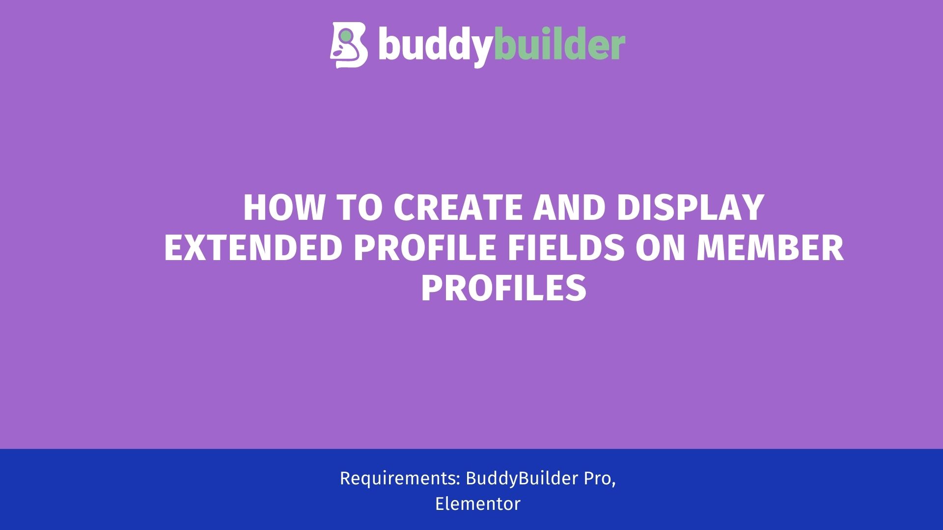 How To Display Extended Profile Fields on BuddyPress Member Profiles