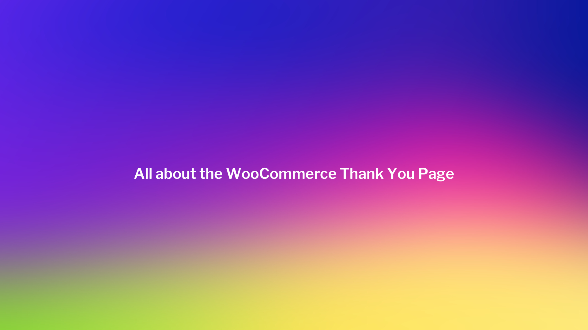 Thank You Page